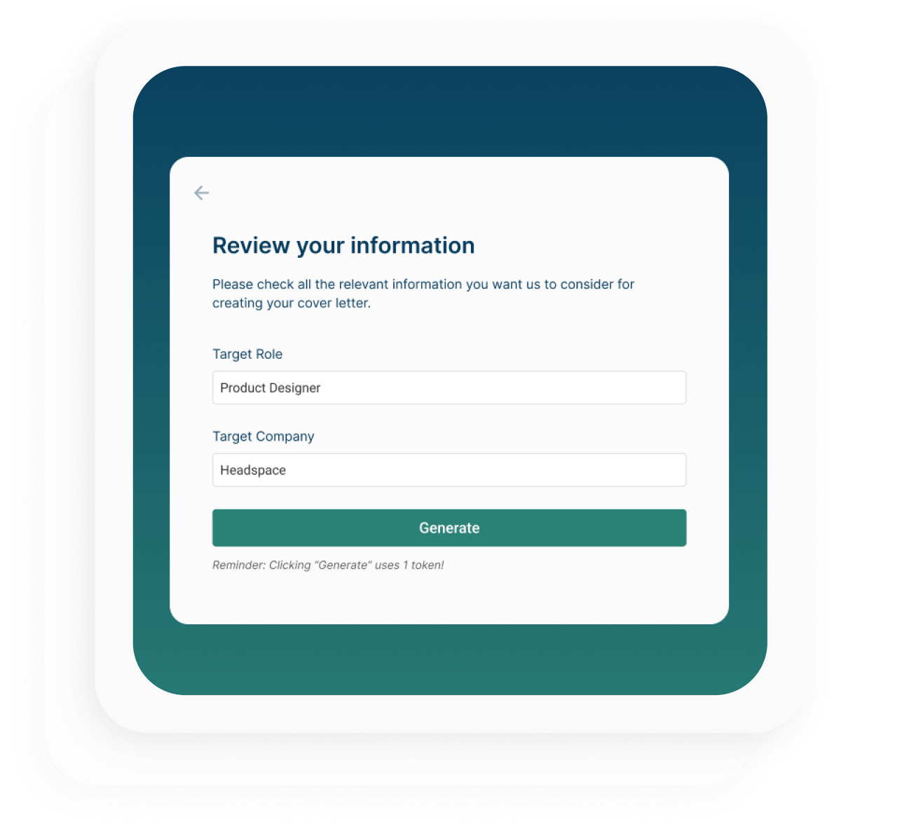 CoverLetterAI by Wonsulting Cover Letter AI Generator